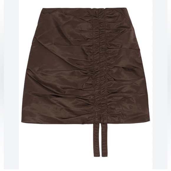 Ganni ruched shell mini skirt - Picture 6 of 6